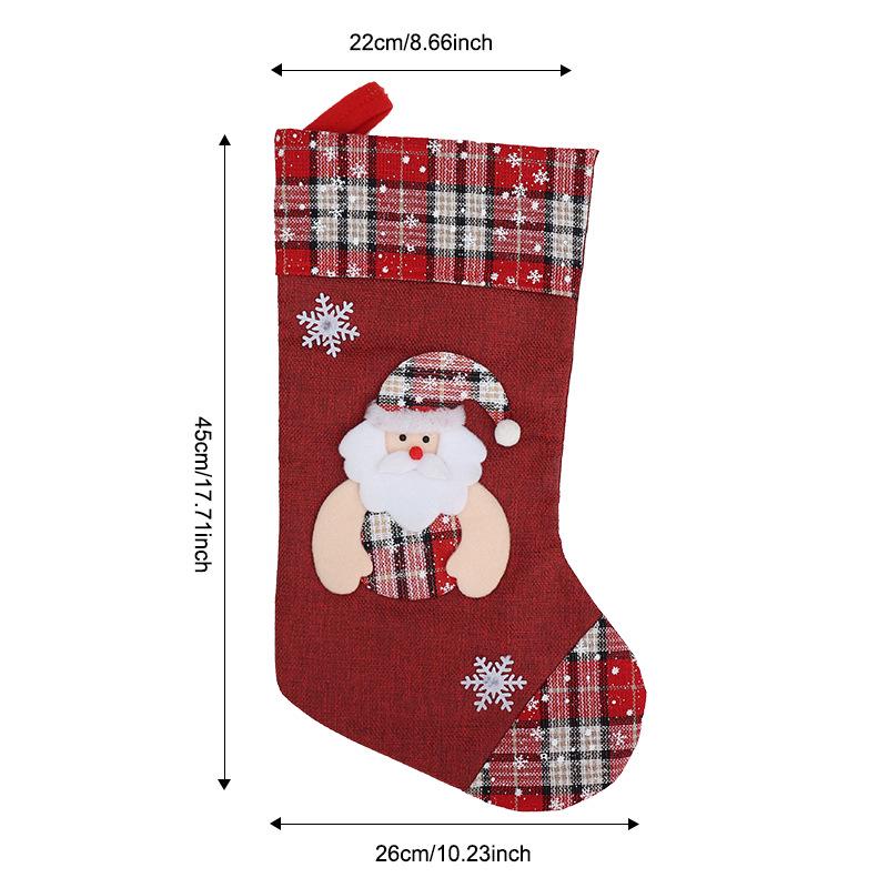 Children's Christmas Stocking Gift Bag and Tree Ornament Decoration
