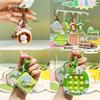 Charming Pvc Keychain Accessories In Brown And Green For Unique Gift Ideas