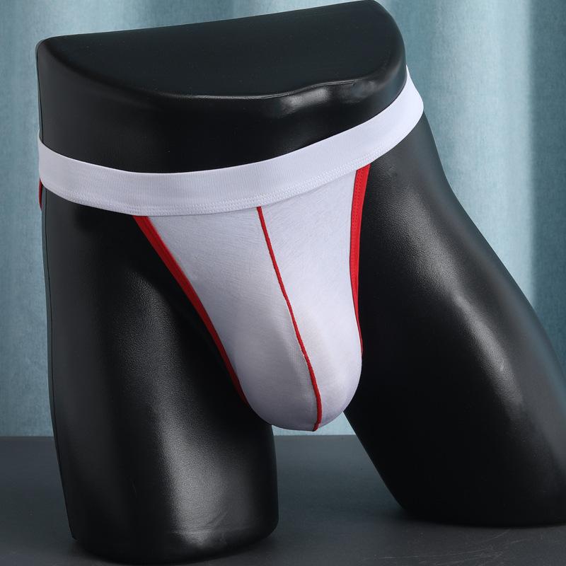 Men's Triangle Pants Men's Sexy Simple Sports Mid Waist Adult Solid Color Breathable U Convex