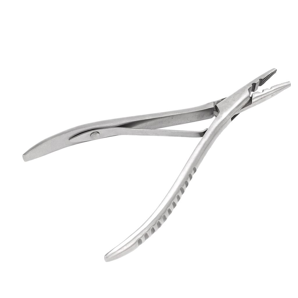 2 Otwory Szczypce do Przedłużania Włosów Ergonomiczny Uchwyt Usuwanie Włosów Pętelka Mikro Ring Ze Stali Nierdzewnej Narzędzie do Mikro Linków do Przedłużania Włosów