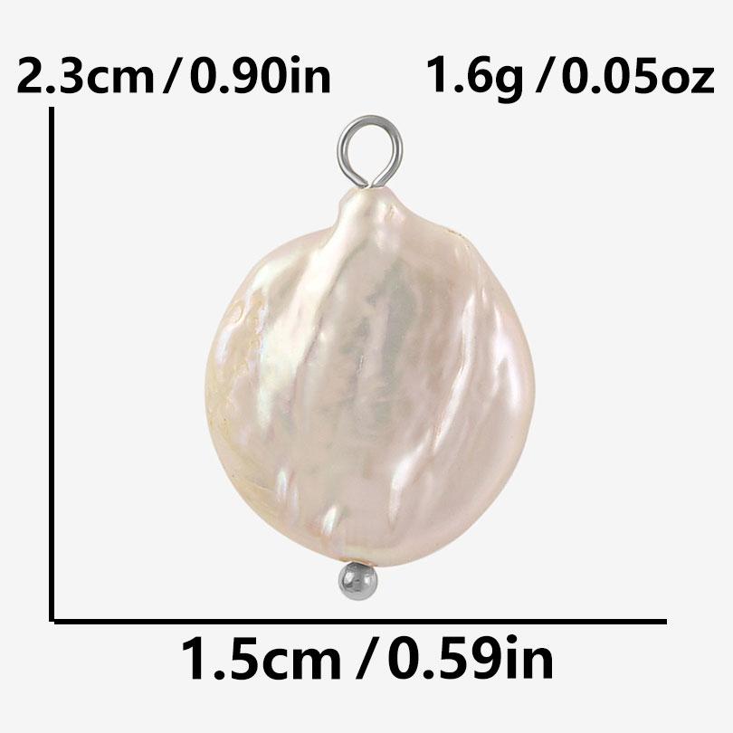 Silver Color Ring 2pcs White Real Natural Shell Pearl Charms For Jewelry Making Supplies Beach Summer Pendant DIY Earrings Bulk
