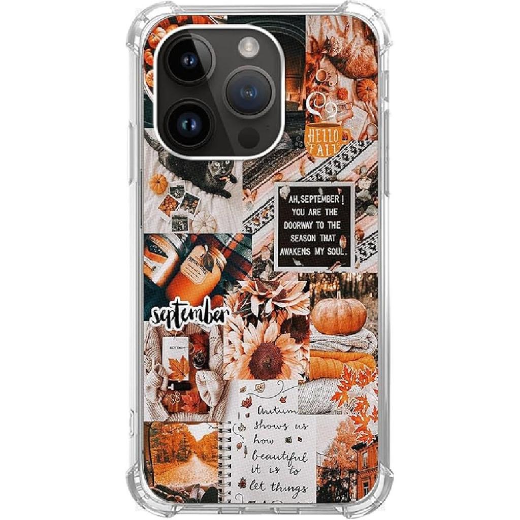 Red Christmas Snowflakes Phone Case Compatible with iPhone 14 Pro Max, Aesthetics Christmas Snowflakes Silicone Shockproof TPU Bumper Protective
