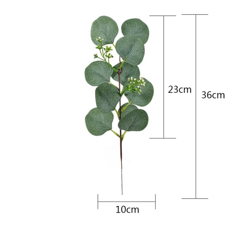 Artificial  Fake  Leaves Eucalyptus Green Plant Leaves Flowers Home Decor