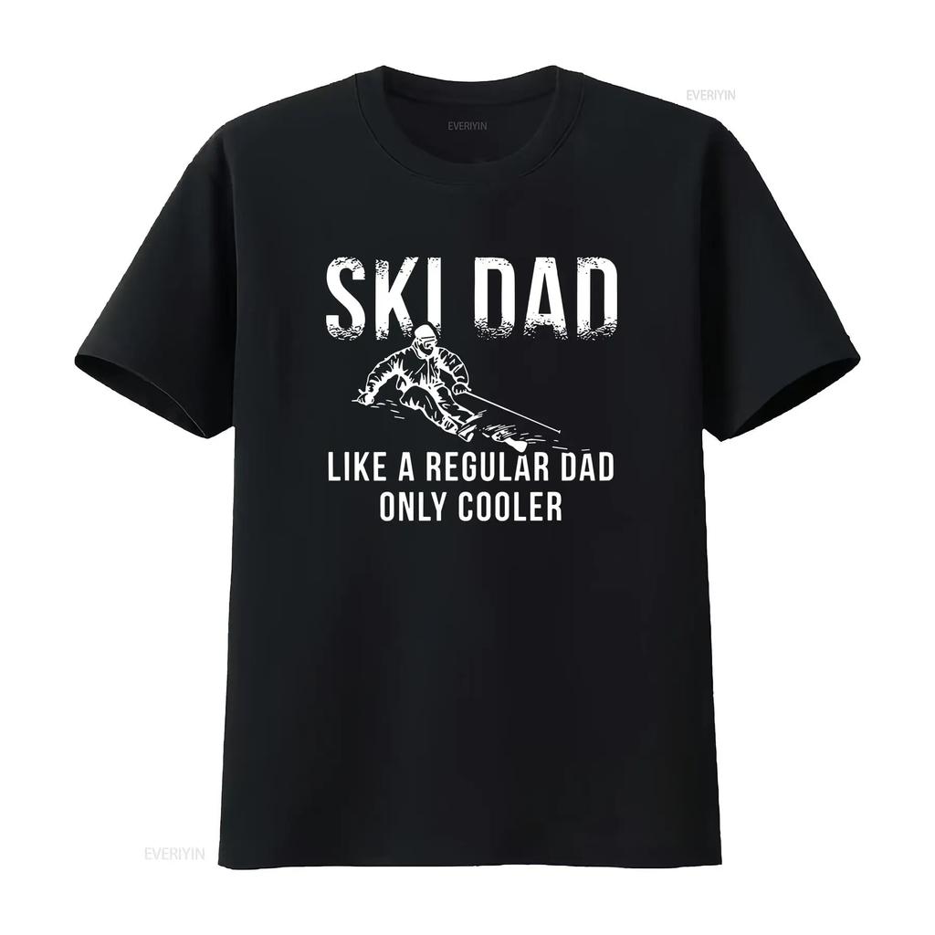 Ski Dad Unisexs T Shirt Funny Skier For Fathers Day Lover Unisex S From Daughter Vintage Soft Fashion