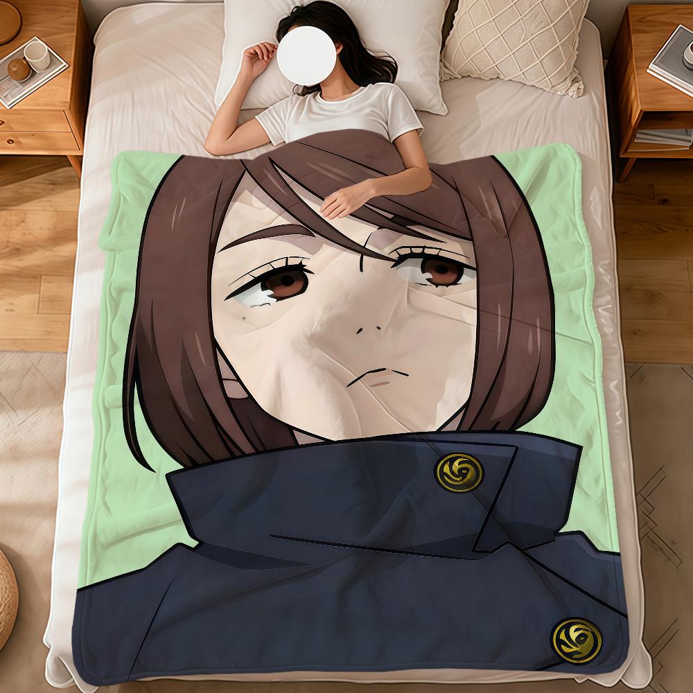 Warm Soft s-Satoru Plush Blanket Anime Yuta Sofa Living Room Itadori Okkotsu Gojo Home Kaisen Yuji Bed j-Jujutsu Gift Pet Hogar