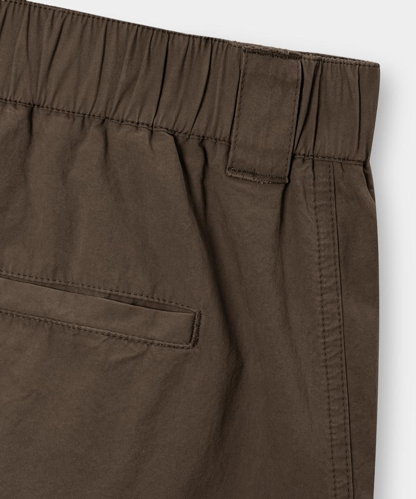 Dimiteulibeullaeg [Summer] Vlad Curved Elastic Waist Cargo Pants_Brown