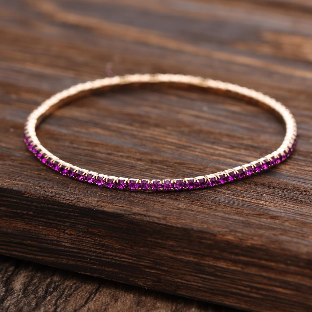Color temperament high-grade colored diamond bracelet handmade fashion versatile multi-layer direct sales