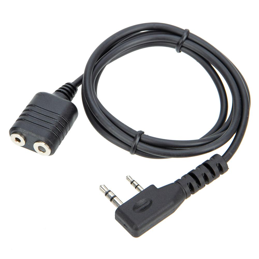 1m 2-Pin K Type Extender Cord Wire Replacement Ham Radio Accessory for Baofeng UV-5R 888S Microphone Headset Mic Cable