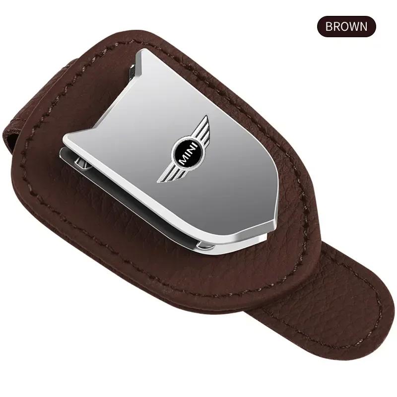 X4 X5 X6 2025 For BMW MINI Fashion Car Sun Visor Glasses Clip Leather Eyeglasses Clip For BMW Mini Cooper F54 F55 F56 R56 R60 SO