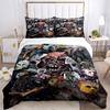 3pcs Friday the 13th Horror Movie Characters Comforter Set with Two Pillowcases (No Core), Home Decor, Gift, Polyester Fabric, Anime Cartoon