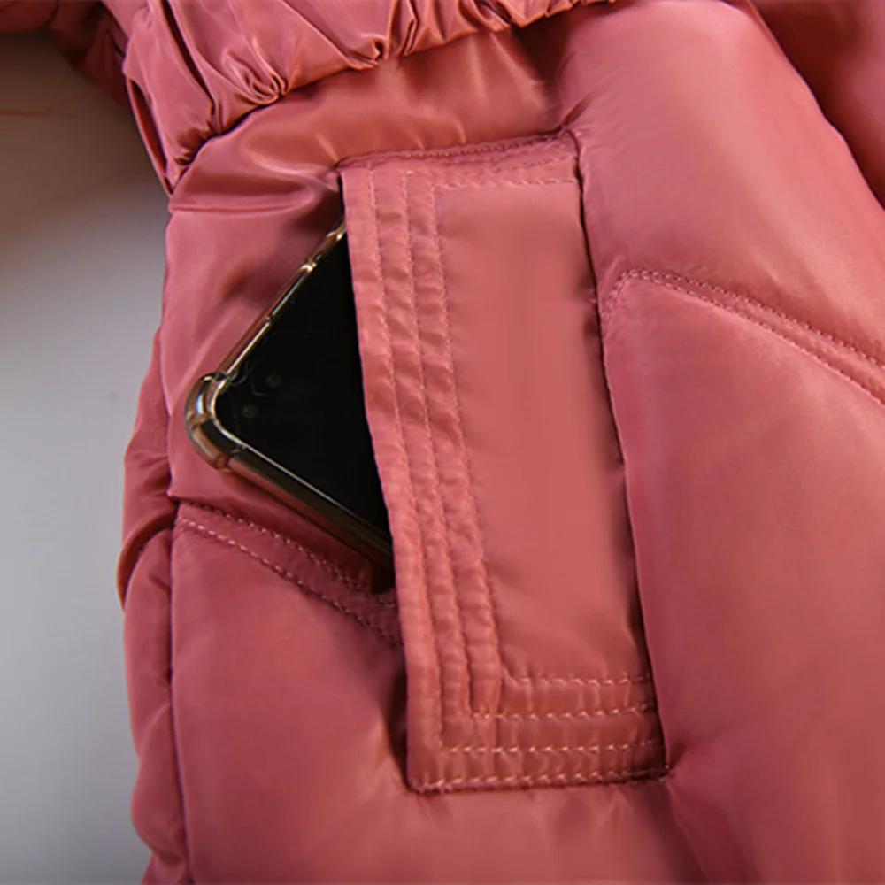 Old Girl Faux Fur Coat Winter Thermal Children's Coat Children's Clothing Snow Parker Coat Belt Fashion