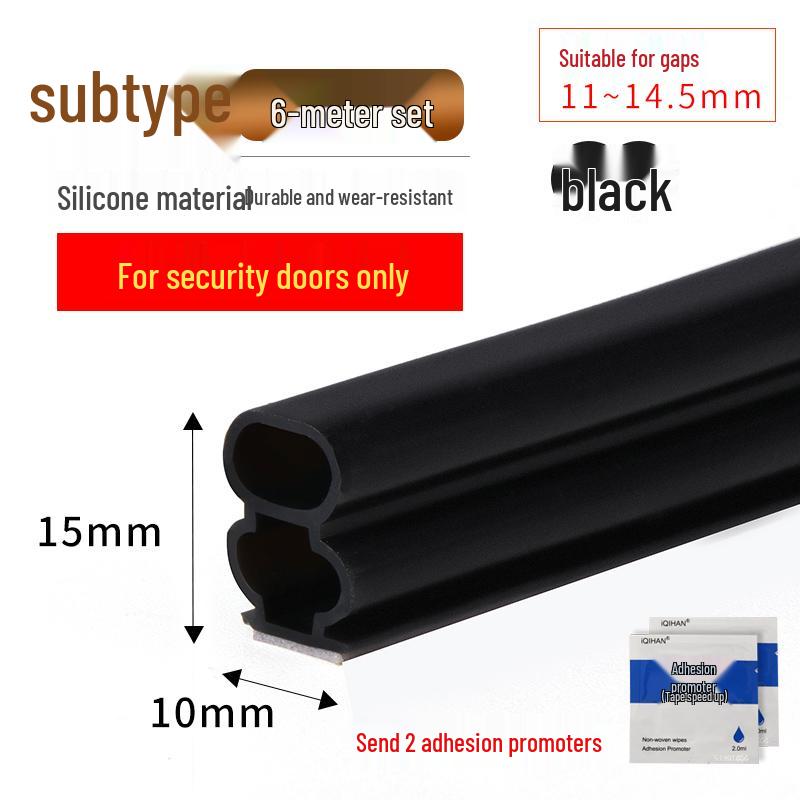 Diebstahlsichere selbstklebende Silikon-Dichtungsleiste für Tür und Fenster zum Abdichten gegen Wind und zur Isolierung