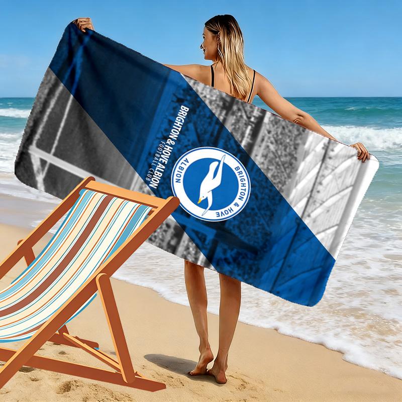 Brighton Print Beach Towel, Large Soft Quick Dry Towel for Beach Camping Swimming