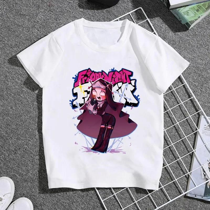 Hot Game Friday Night Funkin Cartoon Kids T Shirt Girls Summer Fashion Tops Baby Boys Clothes Children Short Sleeve T-shirt