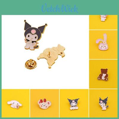 Adorable Sanrio Metal Cartoon Rabbit Melody Kulomi Brooch For Student Bags