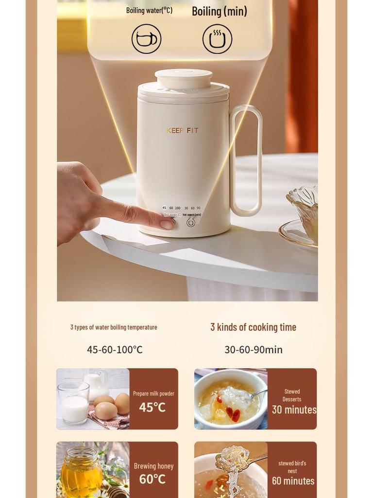 Multi-Use Smart Electric Insulated Travel Cup: Cook, Heat, Stew, and Warm Drinks