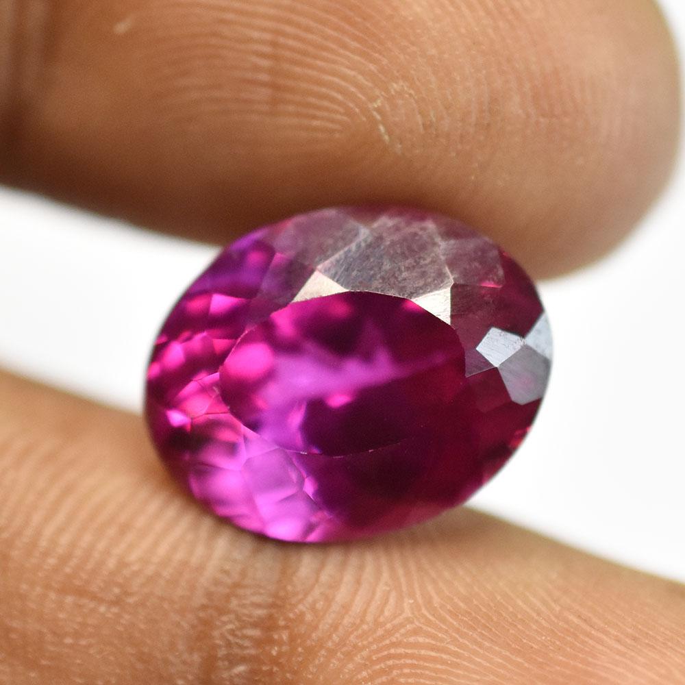 Top Qualität Zertifizierter Natürlicher Rosa Rubin 11,20 Karat Oval Geschliffen Lose Edelstein