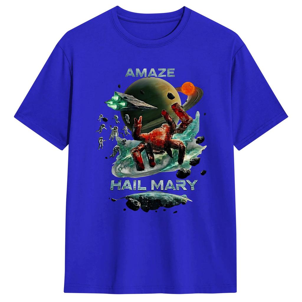 Oversized TShirt Summer Project Hail Mary Rockys and Ryland Grace Sci Fi Friendship Space Fashion T Shirts Cotton Tee Shirt