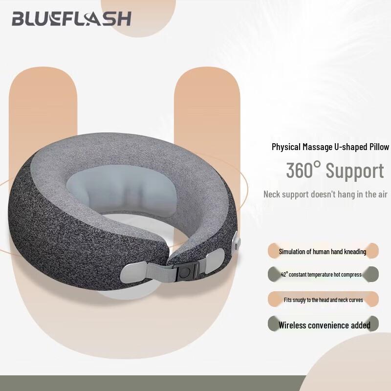BLUE FLASH Smart U-shaped Neck and Shoulder Massager CN plug (adapter included)
