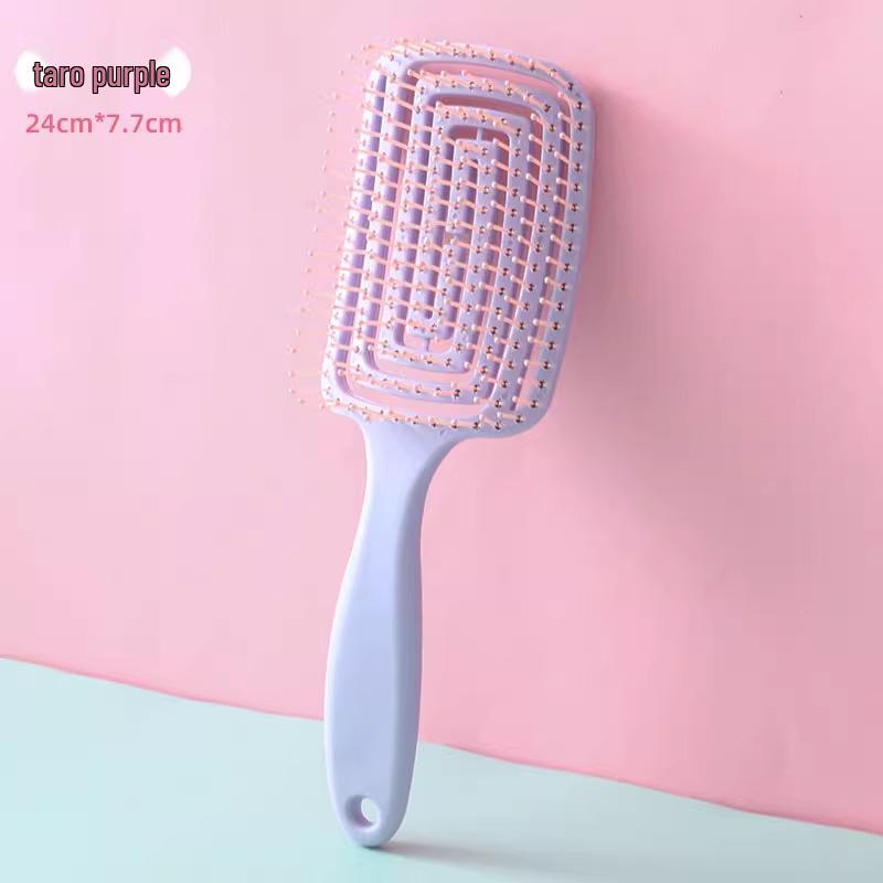 

Women s Fluffy Hair Comb: Curved Rib Comb for Styling Long or Curly Hair, Scalp Massage Brush