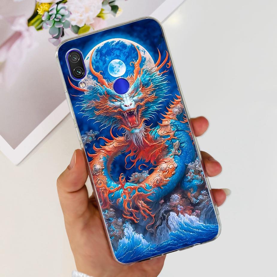 For Xiaomi Redmi Note 7 Pro Case Redmi7 Cute Panda Painted Cover Clear Silicone Soft TPU Phone Case For Redmi 7 Note7 Pro Bumper