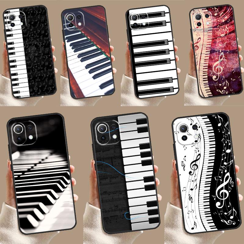 Piano Keys Musical Case For POCO M6 F6 X3 X5 X6 Pro M5s F3 F5 Xiaomi 13 14 Ultra 12 Lite 11T 12T 13T Pro Cover