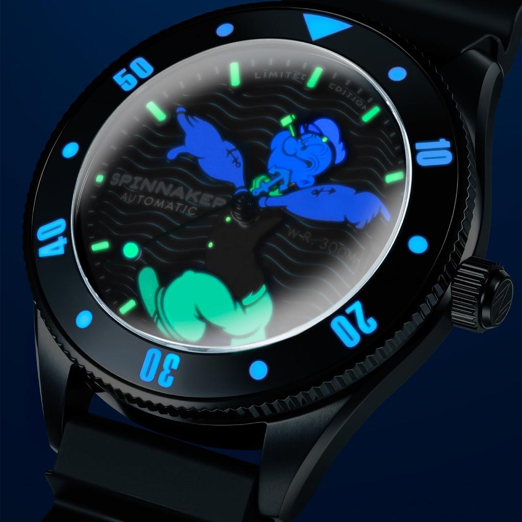 Challenger Automatik 30 ATM Wasserdicht Saphir Schwarz [SPINNAKER] Uhr, Automatikaufzug, Widerstandsfähig, Glas, Zifferblatt, SP-5163-03, Herren [Authentisch]