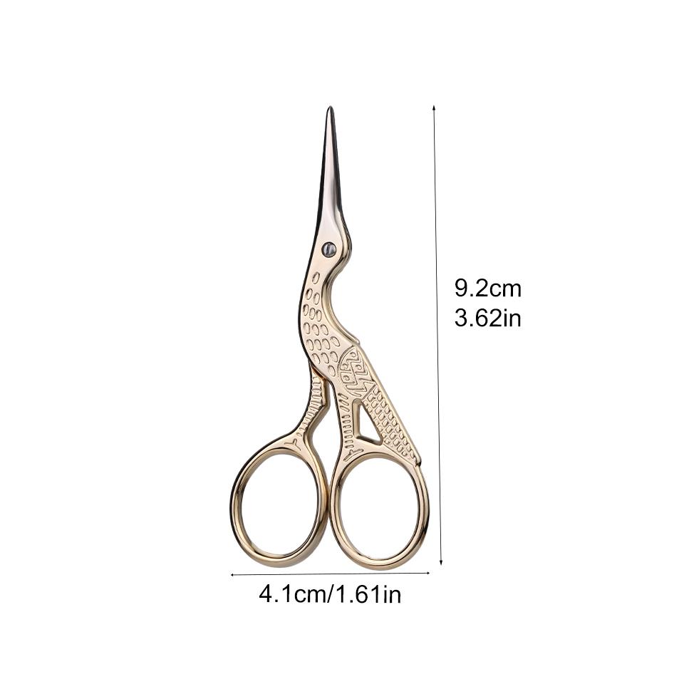 Fenrry 1pc Retro Crane Mouth Scissors Stainless Steel Scissors Cross Stitch Embroidery Knitting Sewing Handicraft Scissor DIY