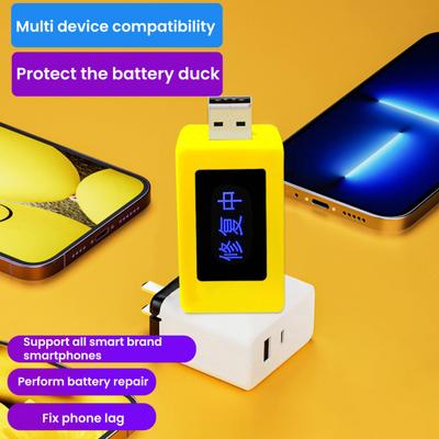 Optimiseur de Batterie de Téléphone Multi-Appareils Testeur de Courant Tension Capacité Adaptateur de Charge avec Moniteur de Tension en Temps Réel Corrige le Lag et Prolonge la Durée de Vie de la Batterie