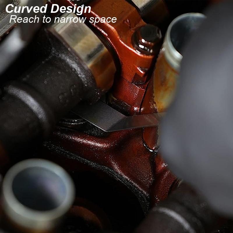 Offset Feeler Gauge Curved 16 Blades Metric MM Imperial Inch Gap Width Strip Roll Thickness Measure Bent Valve Motor Measurer