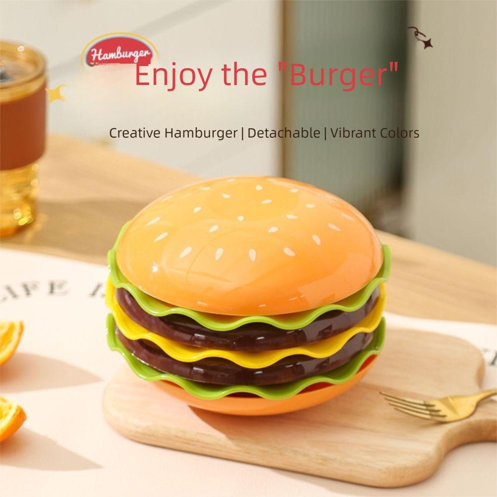 Creative Cartoon Burger Seasoning Dish Set 7/5-Layer Candy Dessert Plate Spit Bone Dish  Kitchen