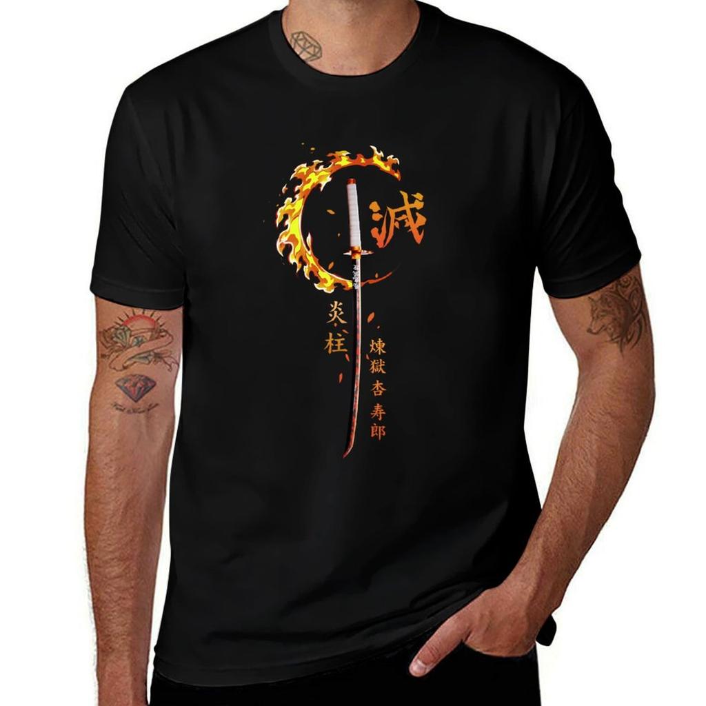 Demon Sword Blade Of Fire Flame Tshirt Festive Simple Tshirt