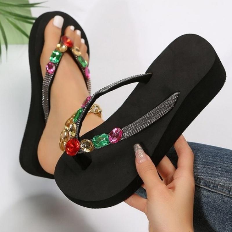 Women Platform Slippers Light Outdoor Walking Sandals Wedges Beach Shoes Fashion Flip Flops Slip On Casual Slippers Slides Women