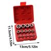 14Pcs E Type Star Female Bit Socket Set Wrench Socket Hexagonal E4-E24 for Home DIY Metalworking Auto Repair Tool