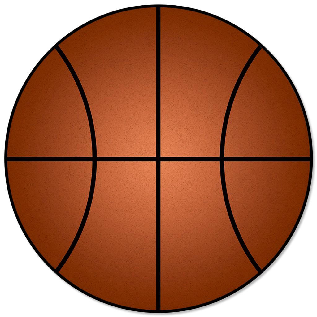 Living Room Bedroom Floor Mats Kids Room Area Rug Basketball Ball Retro Striped Print Round Rug