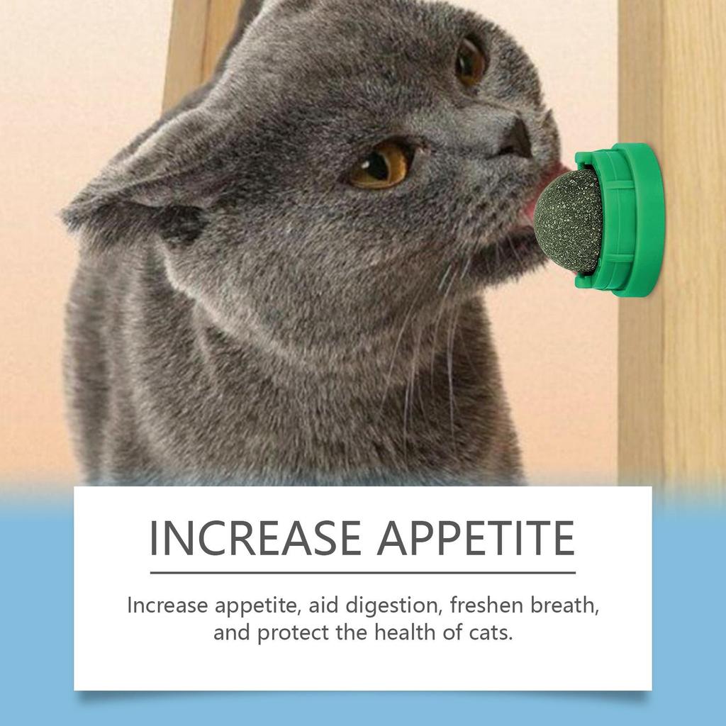 YEGBONG Mint Flavored Spinning Cat Ball Toy (1pc) - Safe Chewing Toy for Cats, Dental Cleaning and Care, Spinning Mint Ball for Your Cat's Health