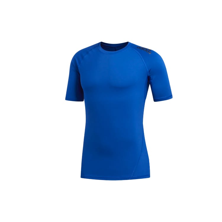 Adidas T Shirts Men's Dodger Blue Crew Neck Moderate Straight Fit EB9383