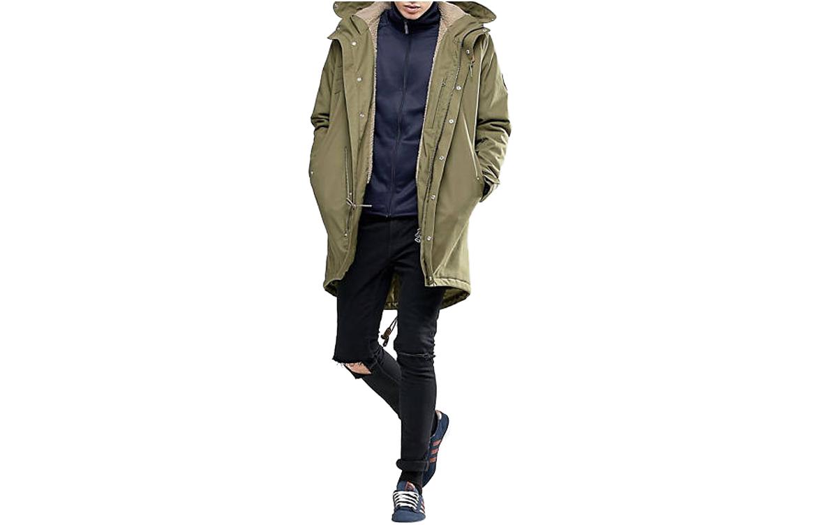 Adidas Originals Coats Men s Green Hooded Moderate AY9139 M