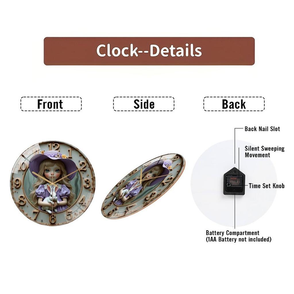 Large 12 Inch Glass Wall Clock Expertly Packaged To Ensure Safe Transportation