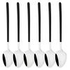 6Pcs Colorful Spoon Cutlery Set Mirror Stainless Steel Dinnerware Set Dinner Spoon Soup Ladle Tableware Western Kitchen Flatware