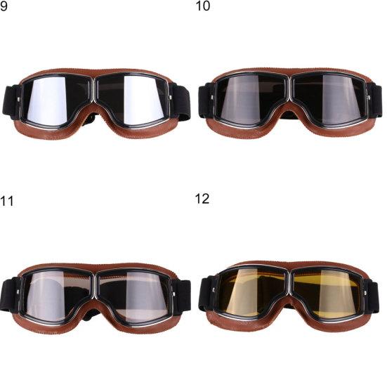 Universelle winddichte Vintage-Motorradbrille für den Außenbereich, Motorradhelm-Brille