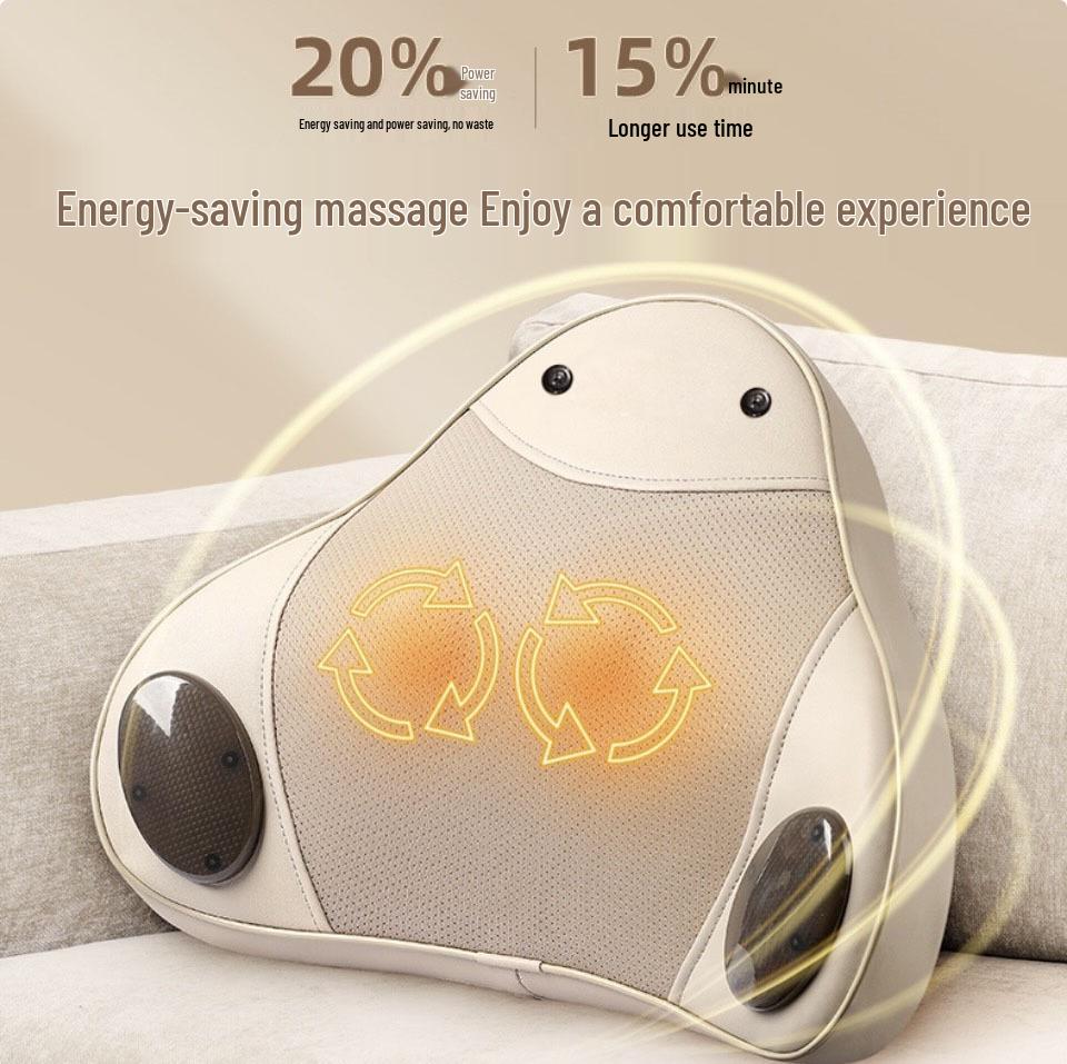 Multifunctional Lumbar, Neck, and Shoulder Kneading Massager Pillow for Full Body