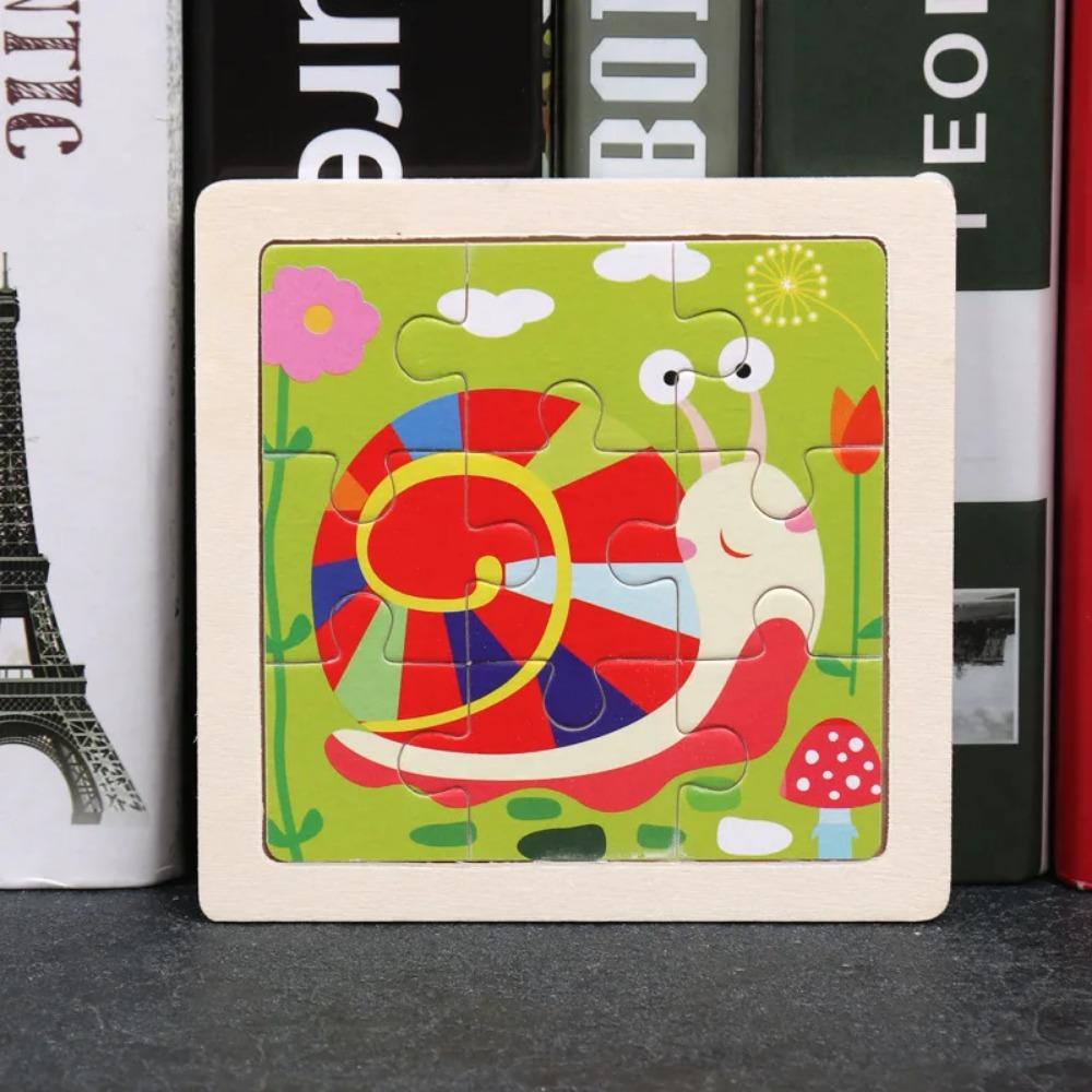 9 ks Drevené puzzle malej veľkosti Montessori hračky pre bábätká Skladačka 3D puzzle dosková hra Vzdelávacie hračky pre deti Darček