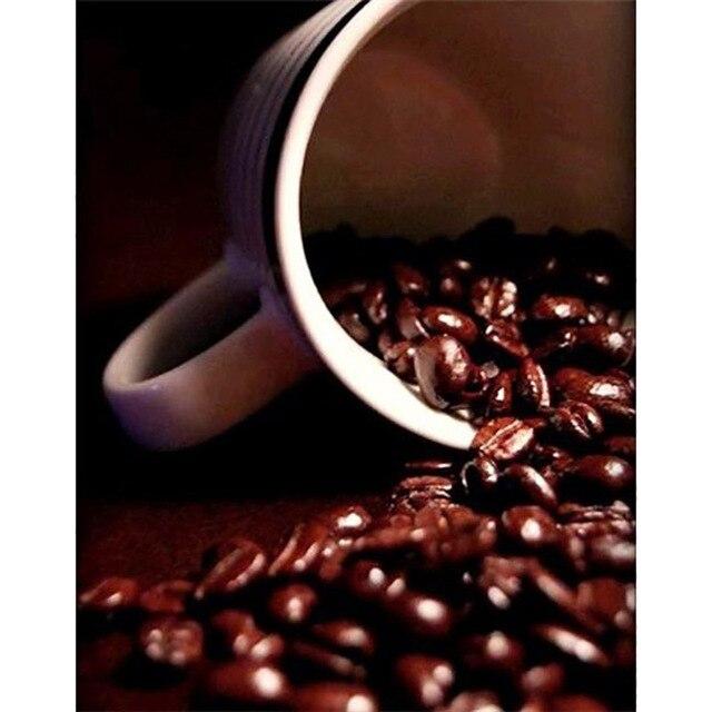 Full Square/Round Drill 5D DIY Diamond Painting Coffee Pattern Diamond Embroidery Cross Stitch Rhinestones Mosaic Home Decor
