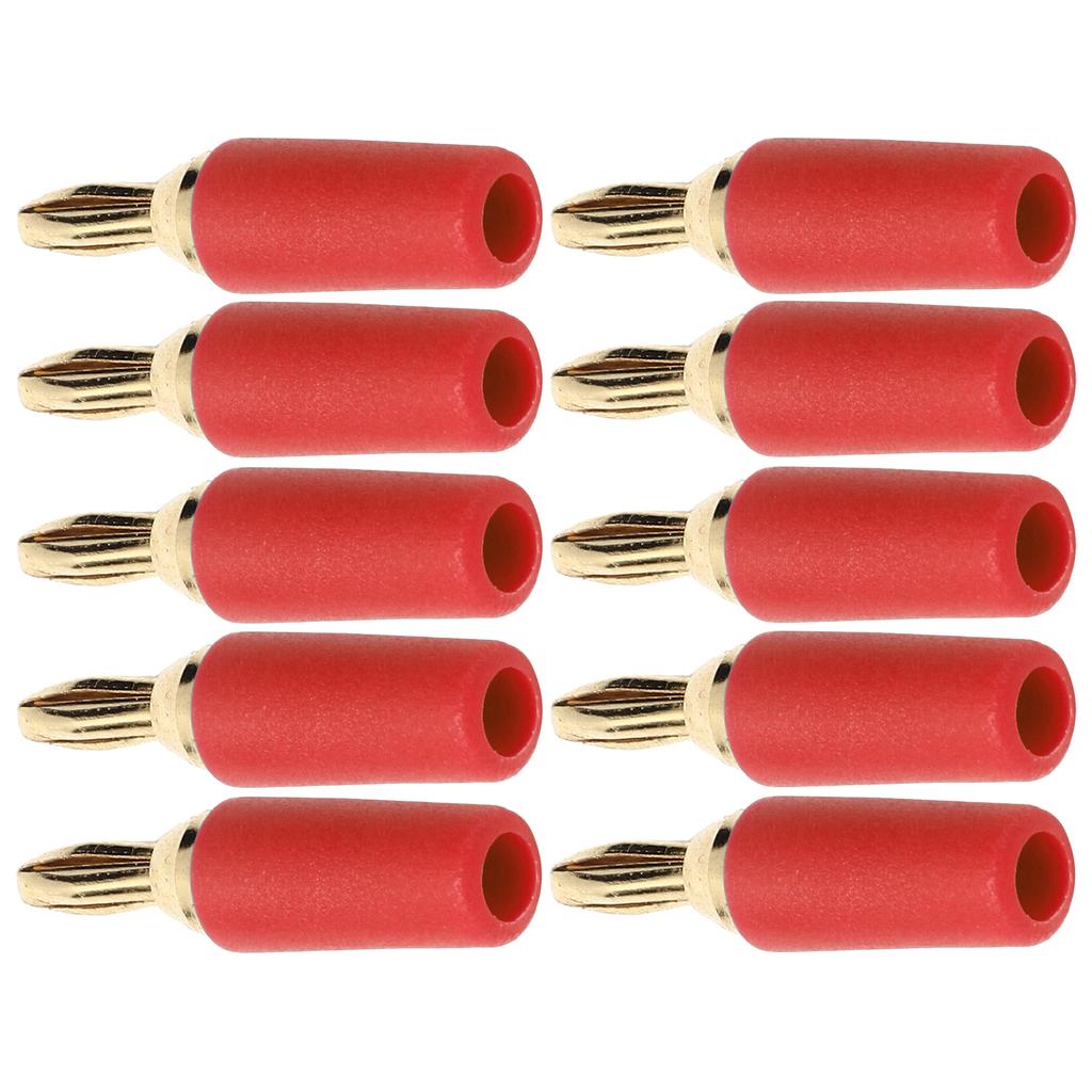 10Pcs Banana Plug 2.5mm Gold Plated Brass Solder Type Male Connector Accessory Set Kit