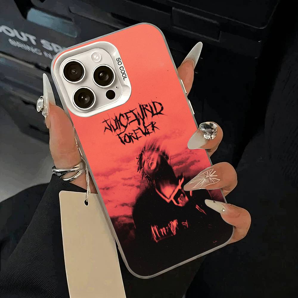 Rapper -999 J-Juice W-WRLD Phone Case For iPhone 17,16,15,14,13,12,11 Plus,Pro Max,XS,white Silver Phone Case
