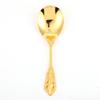 European Court Alloy Relief Tableware Three-dimensional Pattern Spoon, Household Solid Gold-plated Spoon