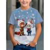 Fashion Children's Clothing Crew Neck Short Sleeve 3D Casual Color Printing Casual Short Sleeve Crew Neck T-Shirt