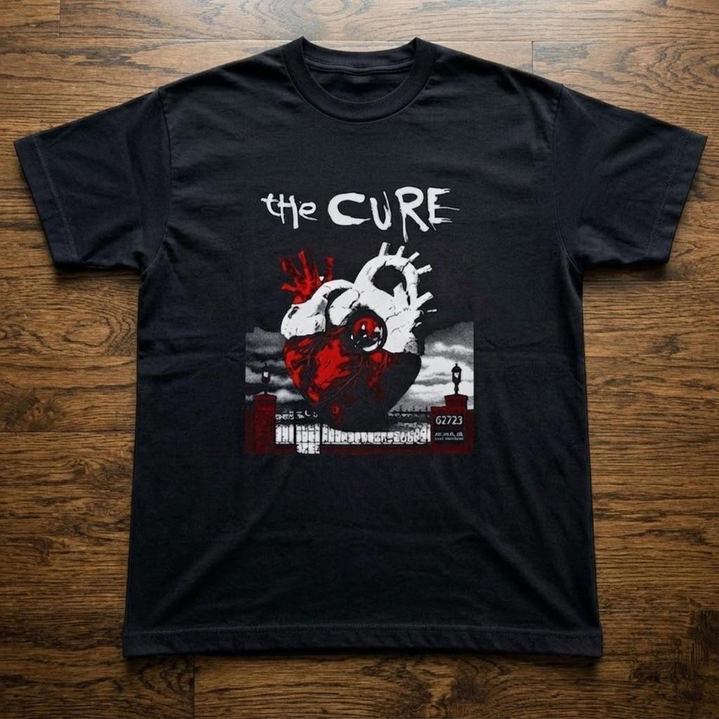 The Cure Black Graphic T-Shirt Unisex Alternative Rock Band Tee