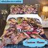 Custom Name Taylor Top singer Bedding Set 3pcs, Bedding Set Including 1pc Duvet Cover And 2pcs Pillowcases for Bedroom, Dormitory Gift